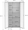 sweeek - Schrank aus Stahl und gehärtetem Glas, 2 Türen, Produktbild-Vorschau 6