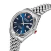 SWISS MILITARY HANOWA Herrenuhr Automatikuhr silber / blau Produktbild-Vorschau 2