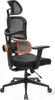 A black ergonomic office chair with orange accents, shown from a side angle against a white background. Podgląd zdjęcia produktu