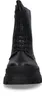 A front view of a black lace-up boot with a thick sole. Produktbild-Vorschau