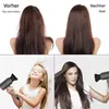 A collage showing before and after hair drying results, and two people using hair dryers. Produktbild-Vorschau