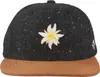 "Edelweiss" melierte Bavarian Caps Flat Brim Snapback Baseball-Cap in blau Produktbild-Vorschau