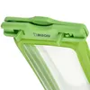 A close-up of the top of a green waterproof phone case. Produktbild-Vorschau