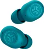 A pair of teal wireless earbuds with a logo on each. Anteprima dell’immagine prodotto