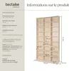 Étagère bibliothèque Christel 180 x 102 x 23,5cm - marron Voir les images du produit 6