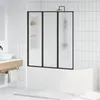 vidaXL Parete doccia nera 132 x 2 x 140 cm in alluminio e Anteprima dell’immagine prodotto 2