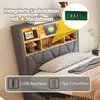 STILVORA 90x200 Polsterbett mit Nachttisch und USB Produktbild-Vorschau 6