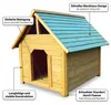 Mucola Hundehütte Outdoor 95CM wetterfest Hundekäfig Holz Produktbild-Vorschau 5