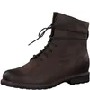 A single brown leather boot with black laces is shown against a white background. Produktbild-Vorschau
