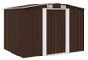 vidaXL Szopa narzędziowa brązowa 257x205x178 cm stalowa Podgląd zdjęcia produktu 9