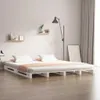 vidaXL Palettenbett Weiß 200x200 cm Massivholz Kiefer Produktbild-Vorschau 2