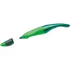 A green and blue ink rollerball pen with its cap off, isolated on a white background. Produktbild-Vorschau