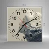 Wanduhr - Quadrat - Glasuhr - Grafik Frau Berge - 40x40cm - Produktbild-Vorschau 3