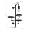 Lindby Wandleuchte Hanjo, Höhe 50 cm, schwarz, Metall Produktbild-Vorschau 4