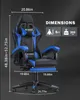 Bigzzia Gaming Stuhl mit Fußstütze - Gamer Stühle Produktbild-Vorschau 3