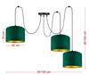 Deckenlampe Grün Lampe Leuchte aus Velours Vintage Modern Produktbild-Vorschau 2