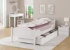 Einzelbett weiß 90x200 Futonbett Bettrahmen Singlebett Produktbild-Vorschau 9