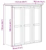 vidaXL Armoire vitrine avec portes vitrées BODO Gris Pin Voir les images du produit 8
