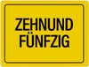 Zehnundfünfzig Metallschild XXL Schild Blechschild Produktbild-Vorschau 1