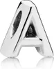 A silver letter 'A' charm is shown against a white background. Podgląd zdjęcia produktu