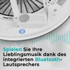 Close-up of a ceiling fan with integrated Bluetooth speaker. Produktbild-Vorschau