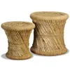 vidaXL Hocker 2 Stk. Bambus und Jute Produktbild-Vorschau 2