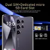 A smartphone is shown with its SIM card tray and a diagram illustrating its dual SIM and SD card capabilities. Produktbild-Vorschau
