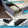Lit coffre 140x200 cm avec éclairage LED, chargeur USB, lit Voir les images du produit 7