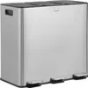 CASABEL Poubelle Tri Sélectif 3x20L, Acier Inox Chrome, Voir les images du produit 1