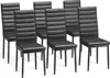 A set of six black dining chairs arranged in a row against a white background. Náhľad obrázku produktu