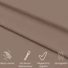 Bettwäsche 155x220 cm Braun 2-teilig einfarbig Bettbezug Produktbild-Vorschau 3