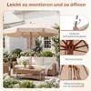 Parasol COSTWAY φ300cm, parasol de jardin avec volant, Voir les images du produit 7