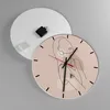 Wanduhr - Rund - Glasuhr - Stück Linie Frau - 40x40cm - Produktbild-Vorschau 2