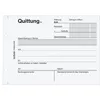A white sheet of paper with a form titled 'Quittung' (Receipt). Produktbild-Vorschau