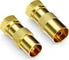 deleyCON 2x SAT Kabel Adapter F-Stecker auf 1x Produktbild-Vorschau 1