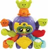 A colorful toy octopus with various attachments, designed for bath time. Podgląd zdjęcia produktu