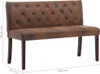 vidaXL Panca 120 cm look scamosciato marrone Anteprima dell’immagine prodotto 7