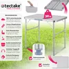 Camping Klapptisch aus Aluminium 75x55x68cm - grau Produktbild-Vorschau 2