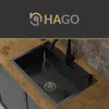 HAGO24 Einbauspüle 68x45cm Edelstahl Küchenspüle Spülbecken Produktbild-Vorschau 11