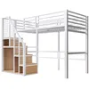 Letto a castello Merax 90x200cm con scale e appendiabiti, Anteprima dell’immagine prodotto 5