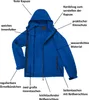 Mivaro Herren Softshelljacke mit Kapuze in Blau - Produktbild-Vorschau 3