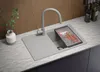 PRIMAGRAN Spülbecken Grau 70x44cm, Granitspüle 1 Becken + Produktbild-Vorschau 3