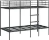 vidaXL Lit superposé sans matelas noir 90x200 cm acier Voir les images du produit 1