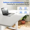 A white desk with a laptop and decorative icons indicating different room uses. Anteprima dell’immagine prodotto