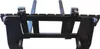 A black metal forklift attachment with two forks is shown against a white background. Produktbild-Vorschau
