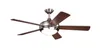 Stropný ventilátor Ursa brúsený nikel Strieborný / orechové Náhľad obrázku produktu 7