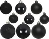 LS-LebenStil 30 Kunststoff Weihnachtskugeln Schwarz 4cm-6cm Produktbild-Vorschau 3