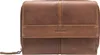 A brown leather wallet with a zipper closure and a horizontal strap across the front with the brand name embossed on it. Produktbild-Vorschau