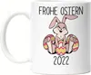 Frohe Ostern 2022 Tasse Osterhase Osterei Ostergeschenk Produktbild-Vorschau 1