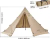 VEVOR Tipi Zelt für 4–6 Personen, tragbares Indianerzelt Produktbild-Vorschau 8